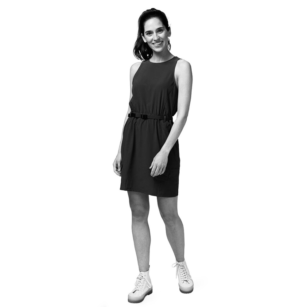 EUC [Patagonia] Fleetwith Belted Sleeveless Tank Pocketed Dress Black Women’s XL - Picture 5 of 14